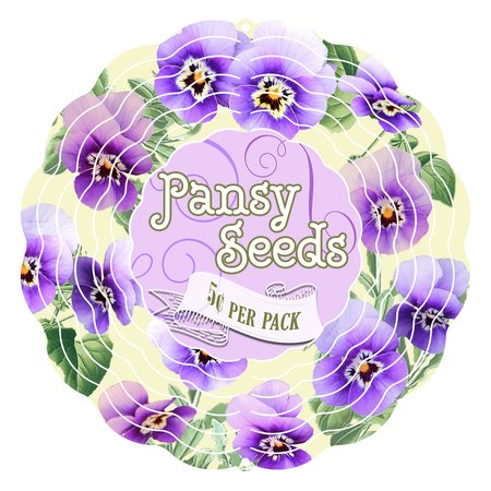 NEXT INNOVATIONS 10" Pansy Seeds Wind Spinner 101408001-PANSYSEEDS